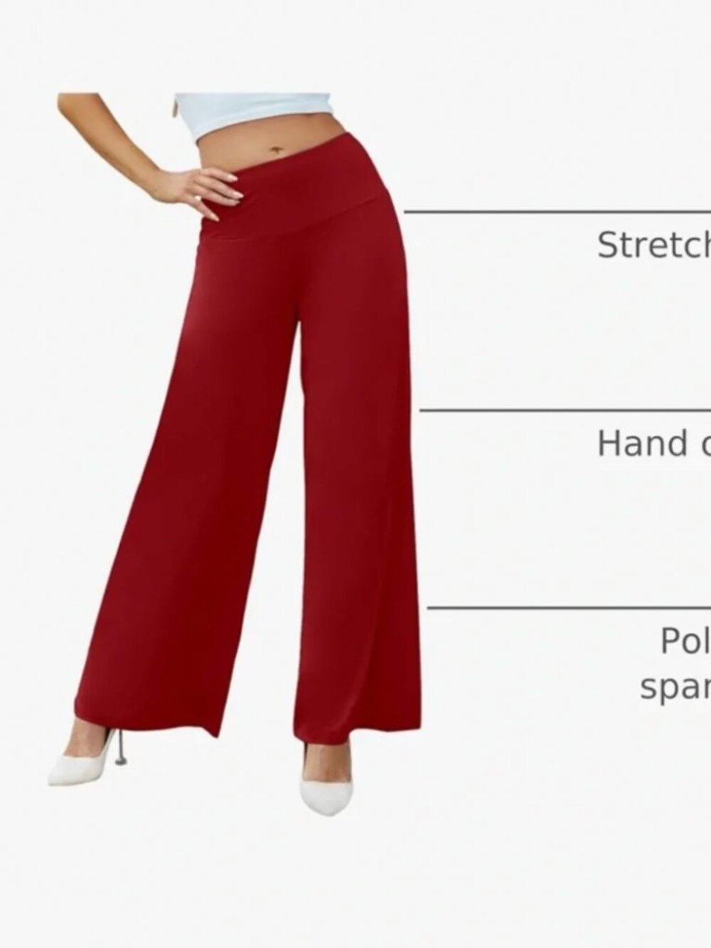 Arolina Women’s Stretchy Wide Leg Palazzo Casual Comfy High Waisted Pants XXXL